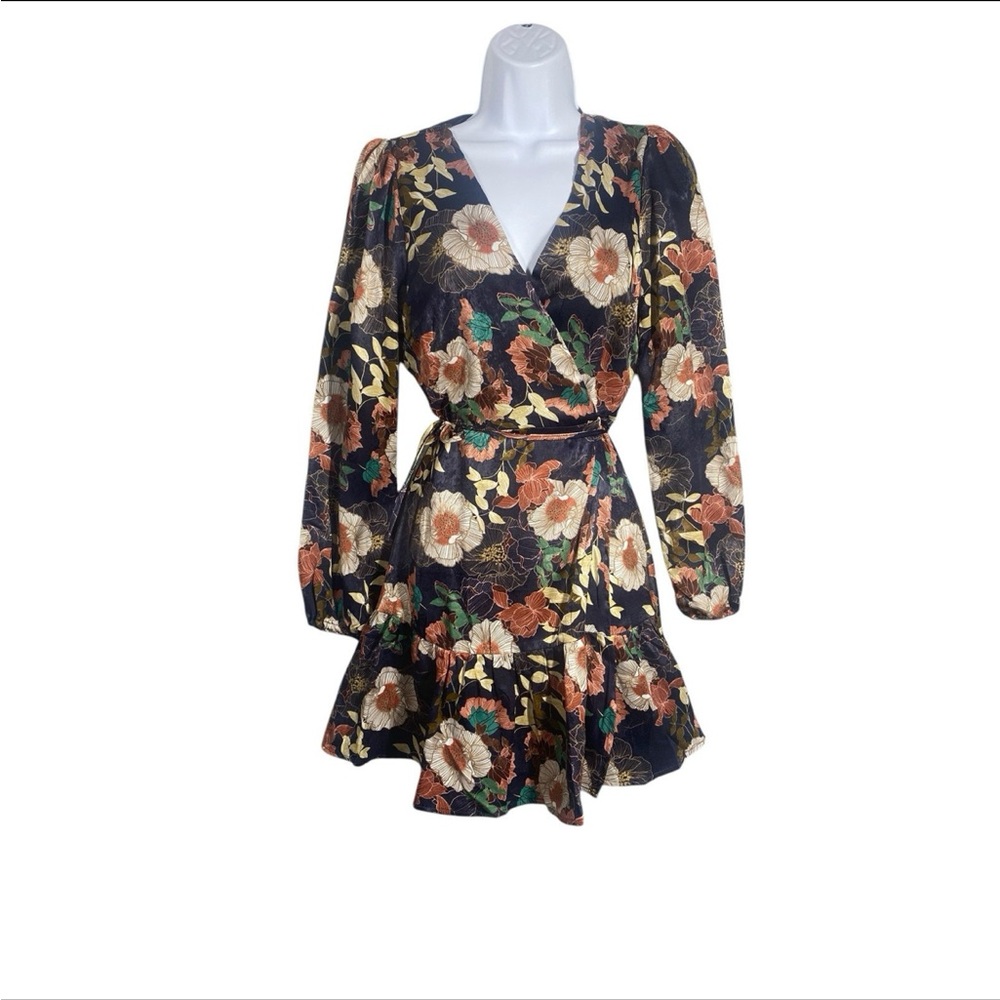 Lulu's Multicolor Floral Long Sleeve Dress